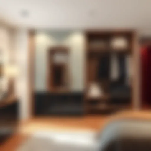 Sleek modern wardrobe design showcasing efficient space utilization