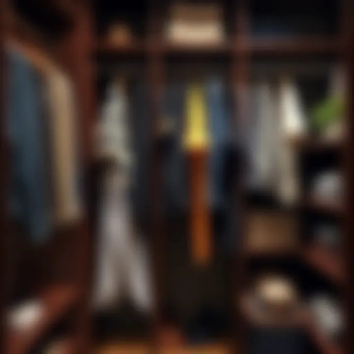 Neatly Arranged Clothes for a Stylish Closet Organized closet with neatly arranged clothes