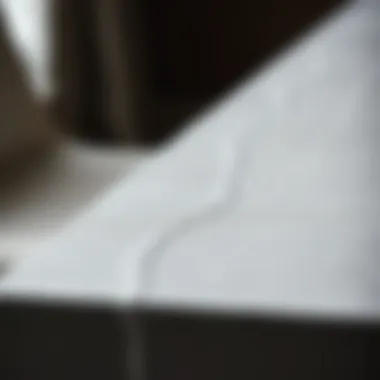 Textured Grey Table Surface Close-up of a textured grey table surface highlighting its material