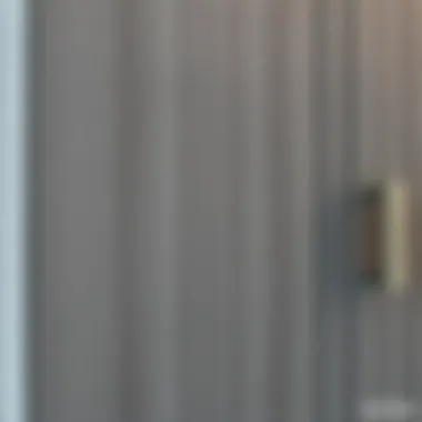 Textural Details of a Gray Wardrobe Close-up of gray wardrobe showcasing unique material textures