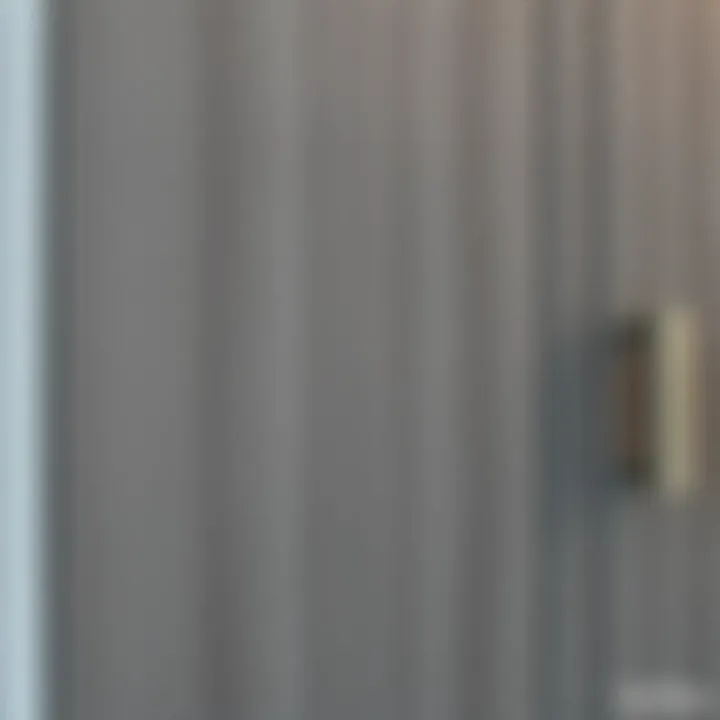 Textural Details of a Gray Wardrobe Close-up of gray wardrobe showcasing unique material textures