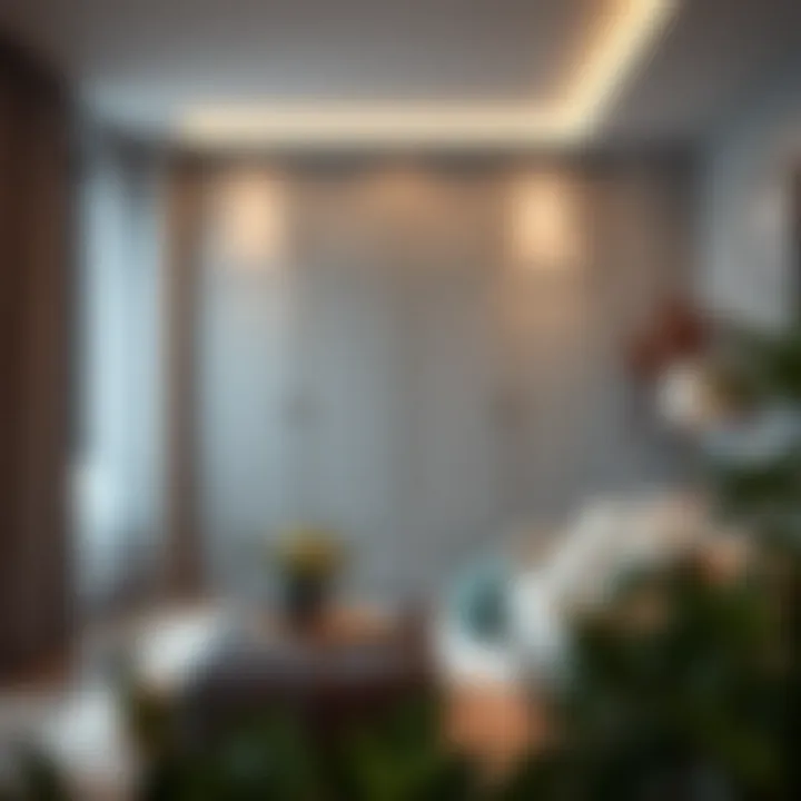 Minimalist Integration of Gray Wardrobe Gray wardrobe harmonizing with minimalist decor