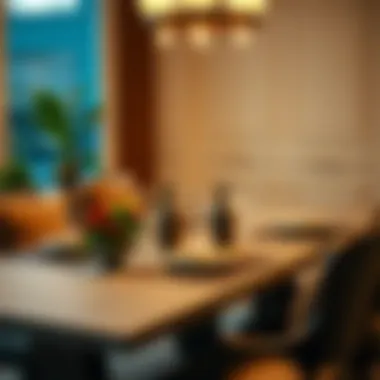 Well-set dining table for hosting guests