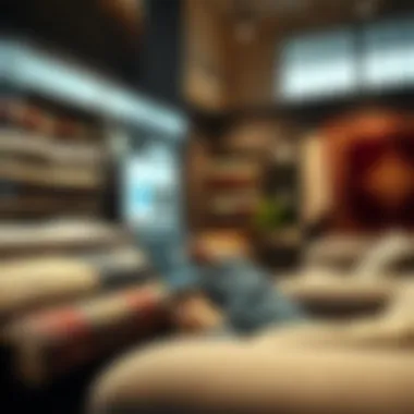 Convenient Online Carpet Shopping Experience User browsing carpets on an online shopping platform
