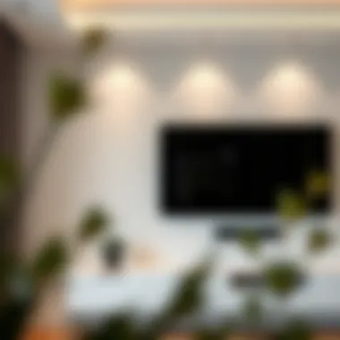Elegant TV Wall Mount Display TV wall mount on a modern interior wall