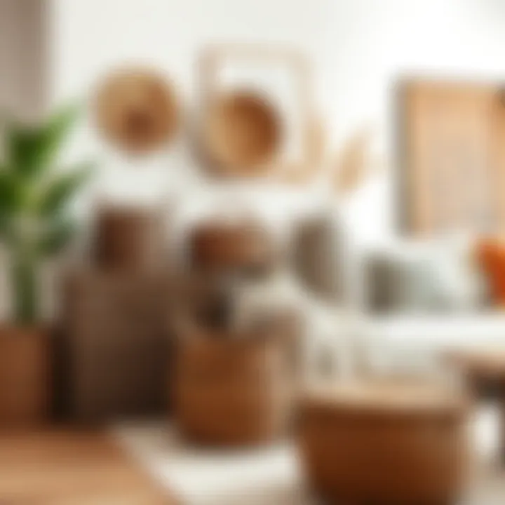 Aesthetic Appeal of Wicker Baskets in Interior Design Stylish wicker baskets arranged artistically in a living space