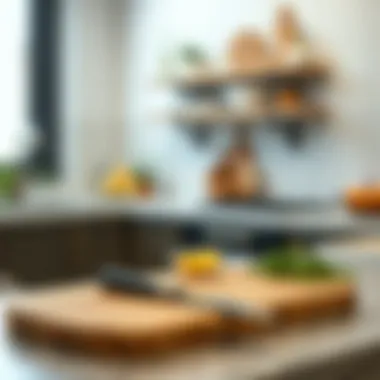 A clean and well-maintained cutting board in a kitchen setting.
