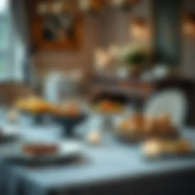 Elegant presentation of iftar dishes on a dining table