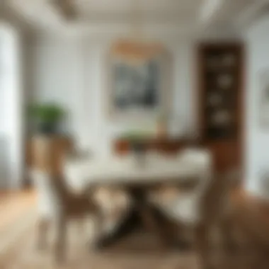 Chic Dining Space with Round Table Inspiring dining area featuring a round table