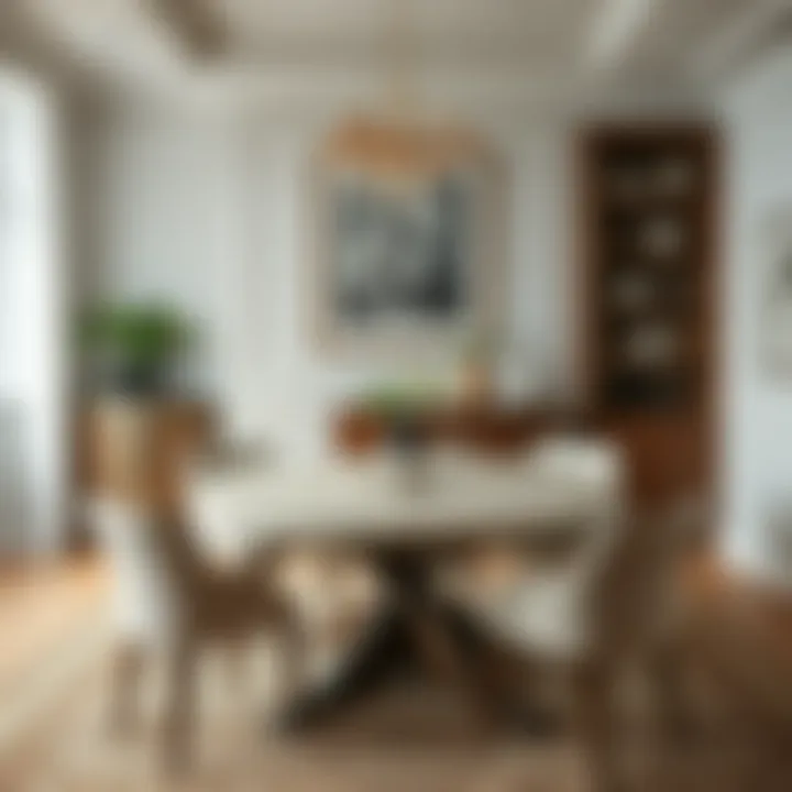 Chic Dining Space with Round Table Inspiring dining area featuring a round table