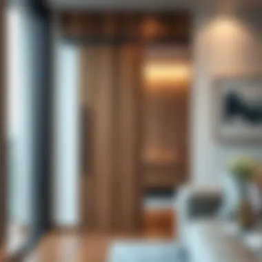 Installation process of a sliding door in a contemporary home