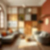 Selection of interior wall paint samples showcasing various colors and textures