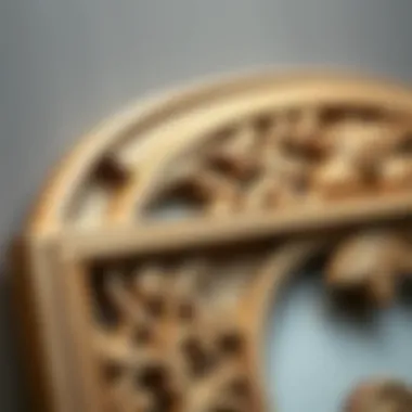Intricate Details of Framed MDF Artwork Close-up of intricate framed MDF artwork