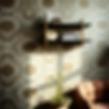 A close-up shot of intricate wallpaper patterns