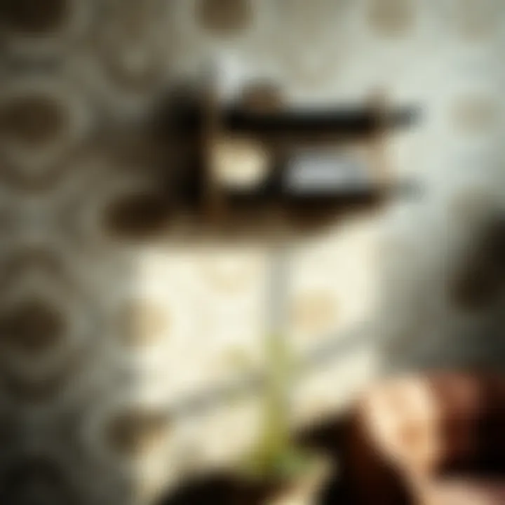 A close-up shot of intricate wallpaper patterns