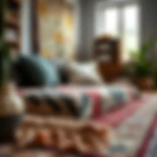 Intricate Patterns in Scandinavian Rugs A beautifully designed Scandinavian rug showcasing intricate patterns and textures