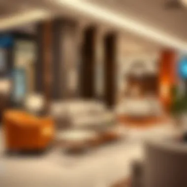 Chic Furniture Showcases in Izmir Malls Elegant furniture displays within a shopping mall