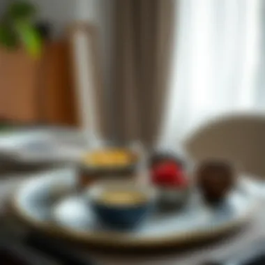 Stylish design of a compartmentalized plate enhancing table aesthetics