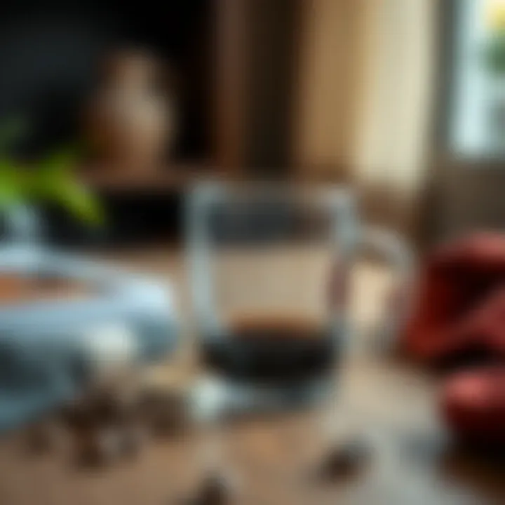 Chic Minimalist Glass Coffee Mug Modern glass coffee mug showcasing minimalist style