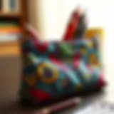 Vibrant Fabric Pencil Case Colorful pencil case made from fabric