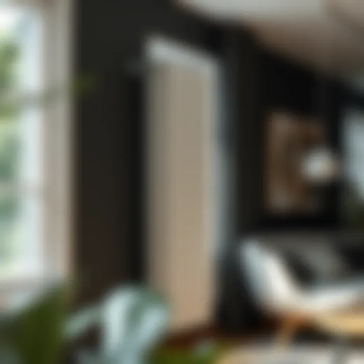 Modern radiator brackets in a stylish interior setting