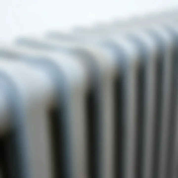 Material Texture of Radiator Cover Close-up of radiator cover showcasing material texture
