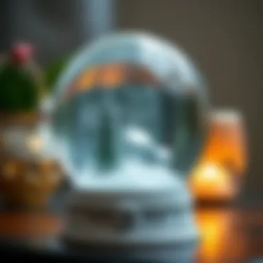 Personalized Snow Globe A personalized snow globe featuring a custom engraving