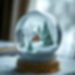 A beautifully crafted snow globe depicting a winter wonderland scene