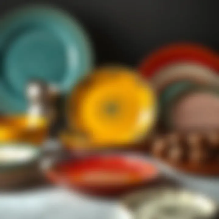 Diversity of Designs in Karaca Dinner Plates Karaca dinner plates in various colors and designs