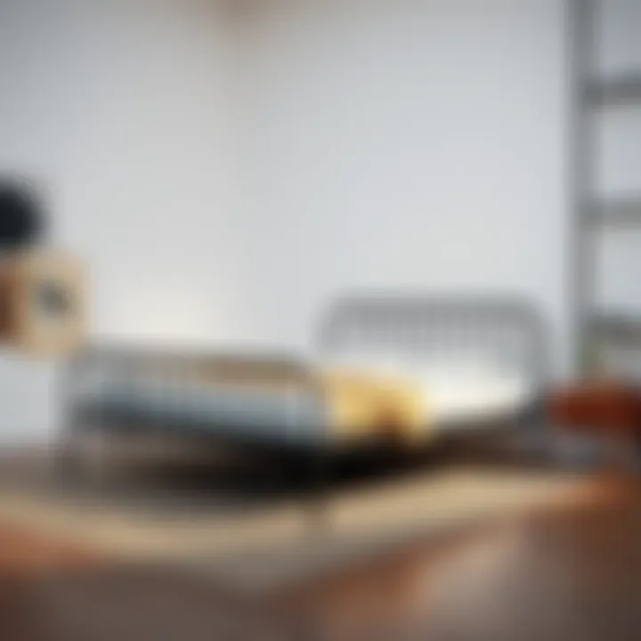 Contemporary metal bed frame design