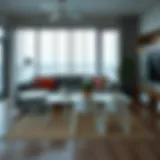 Modern Living with Folding Plastic Tables Stylish folding plastic table in a modern living space