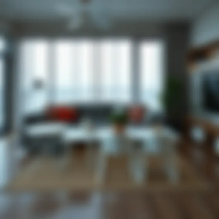 Modern Living with Folding Plastic Tables Stylish folding plastic table in a modern living space