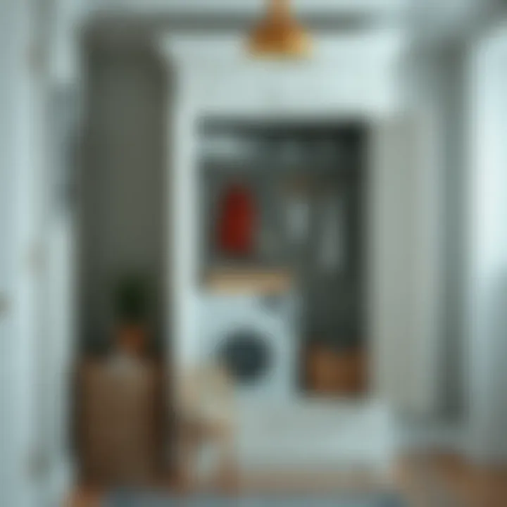 Decor ideas featuring a dirty laundry cabinet