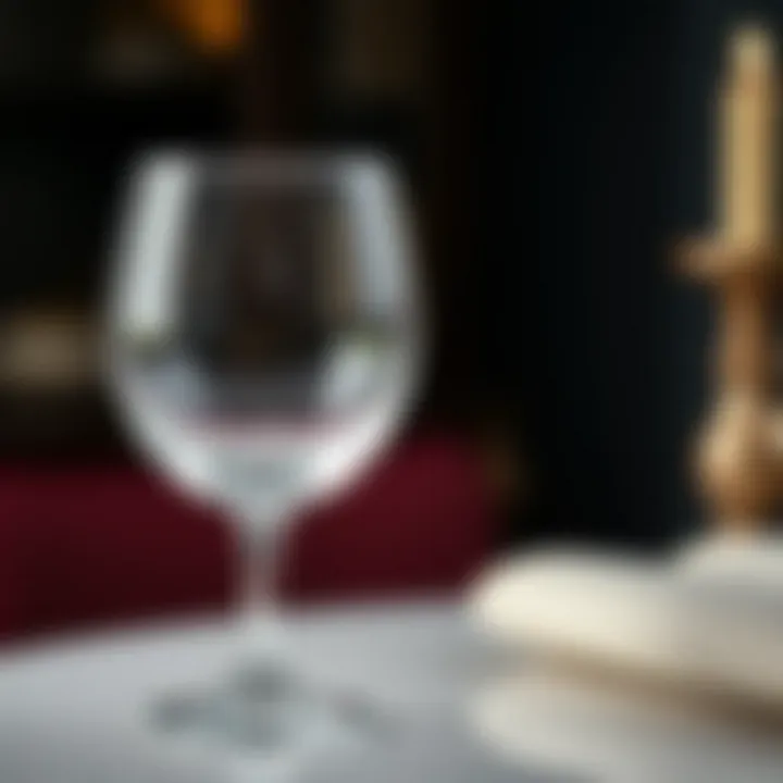 The Importance of Material in Wine Glasses Close-up of crystal glass revealing its clarity and craftsmanship