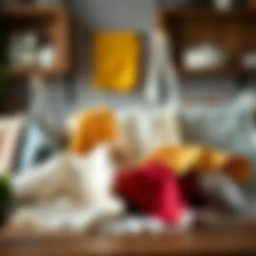 A variety of kitchen cloths displayed in an elegant arrangement