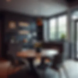 Stylish kitchen seating arrangement