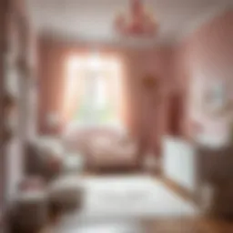 Cozy girl nursery with pastel colors and soft textures