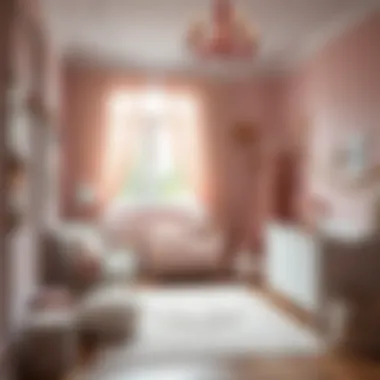 Cozy girl nursery with pastel colors and soft textures
