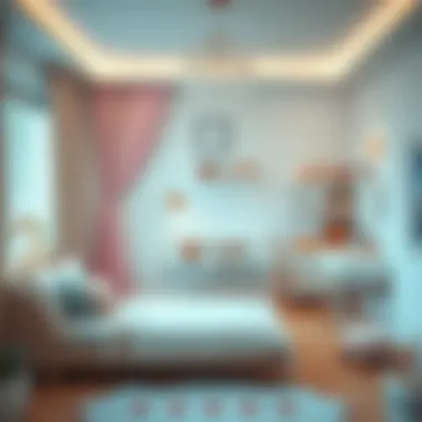 Modern girl nursery featuring stylish furniture and decorative elements