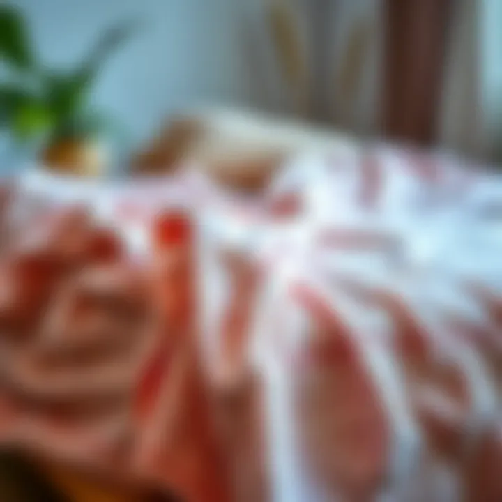 Pastel Shades Blanket for Comfort Soft fabric blanket in pastel shades for a warm atmosphere