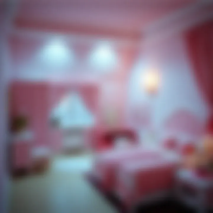 Whimsical pink bedroom design for girls