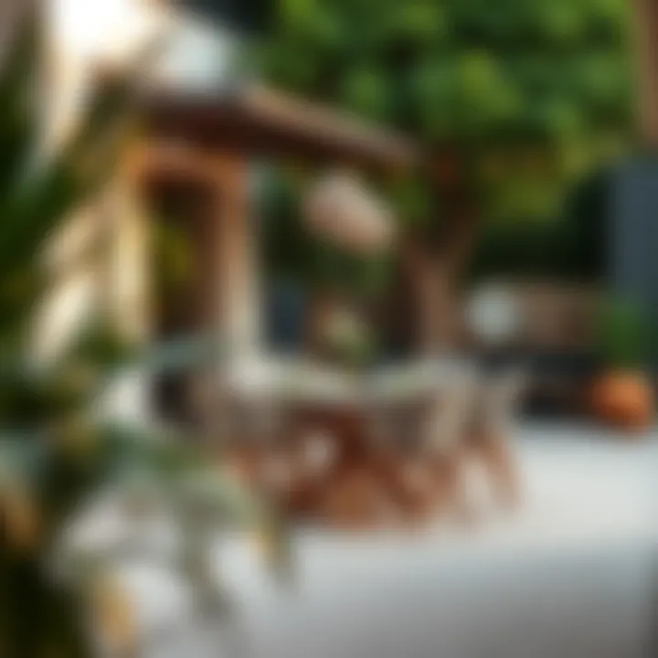 Stylish outdoor dining area with Koçtaş furniture