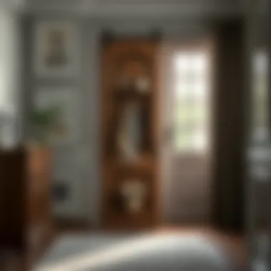 Elegant interior showcasing a door rack in use