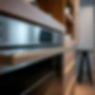 Close-up of Koçtaş oven cabinet material and finish