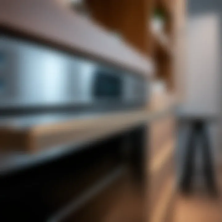 Close-up of Koçtaş oven cabinet material and finish