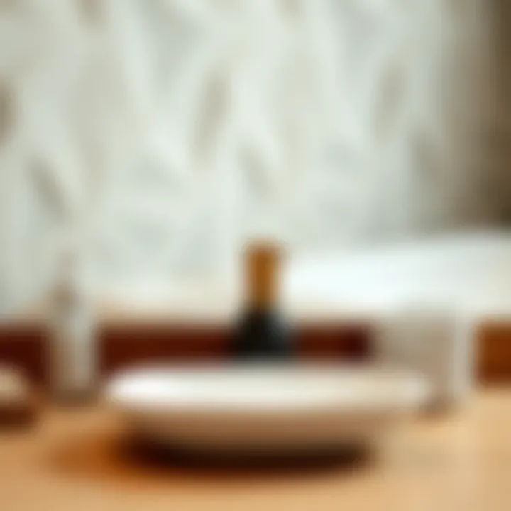 Diverse materials used in soap dishes and dispensers