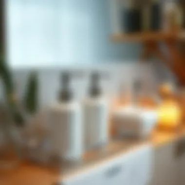 Elegant soap dispenser set showcasing modern design