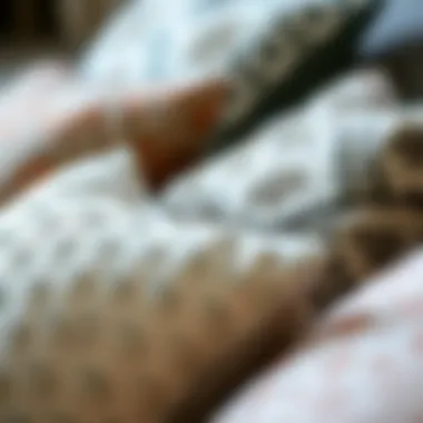 Detailed View of Cushion Textures Close-up of cushions showcasing different textures and patterns