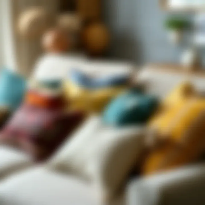 Diverse Cushion Styles for Your Sofa Variety of decorative cushions in different styles and colors