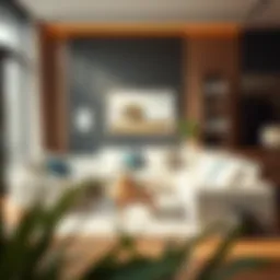 Modern corner sofa design in a stylish living room